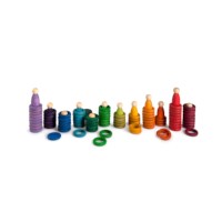 Poppetjes Nin® met ringen en schijven | Grapat | Regenboog