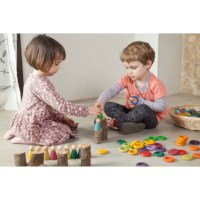 Poppetjes Nin® met ringen en schijven | Grapat | Regenboog