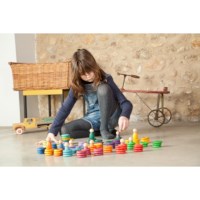 Poppetjes Nin® met ringen en schijven | Grapat | Regenboog