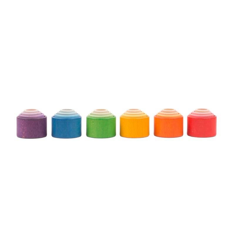 Stapelbakjes | Grapat | Regenboog | Set à 24 stuks