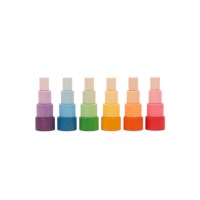 Stapelbakjes | Grapat | Regenboog | Set à 24 stuks
