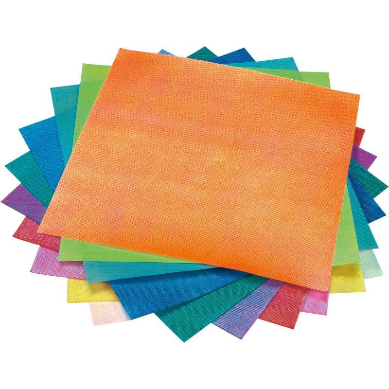 Vouwbladen vierkant | Folia | Iriserend geweven | 14 x 14 cm | 50 vel | 70 grams	