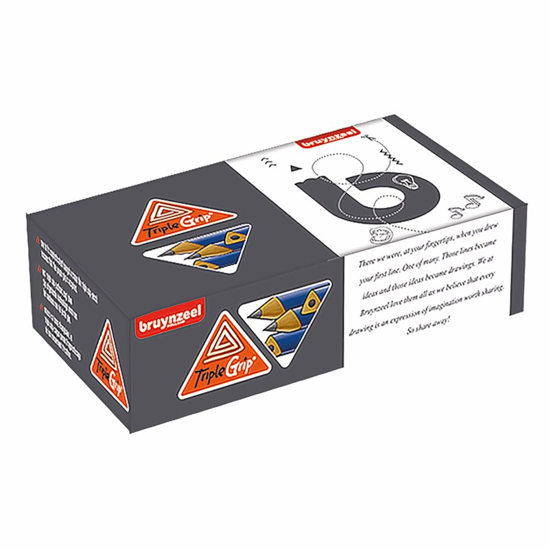 Tekenpotloden HB | Bruynzeel | Driekantig | 72 stuks