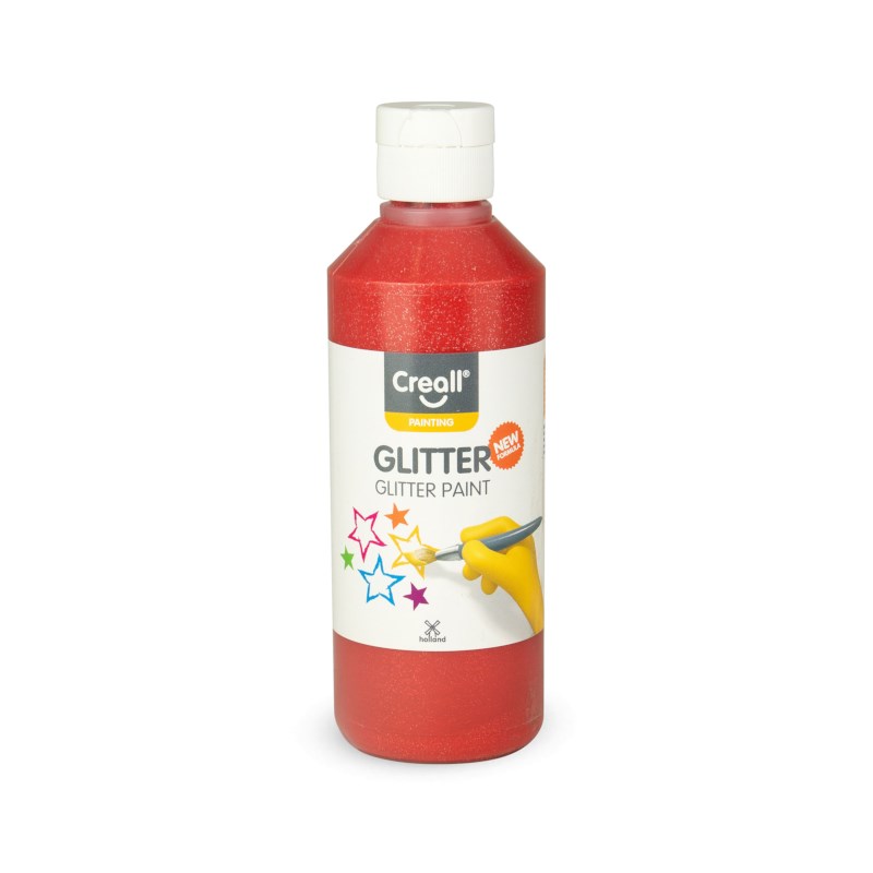 Glitterverf | Creall | Rood | Flacon 250 ml