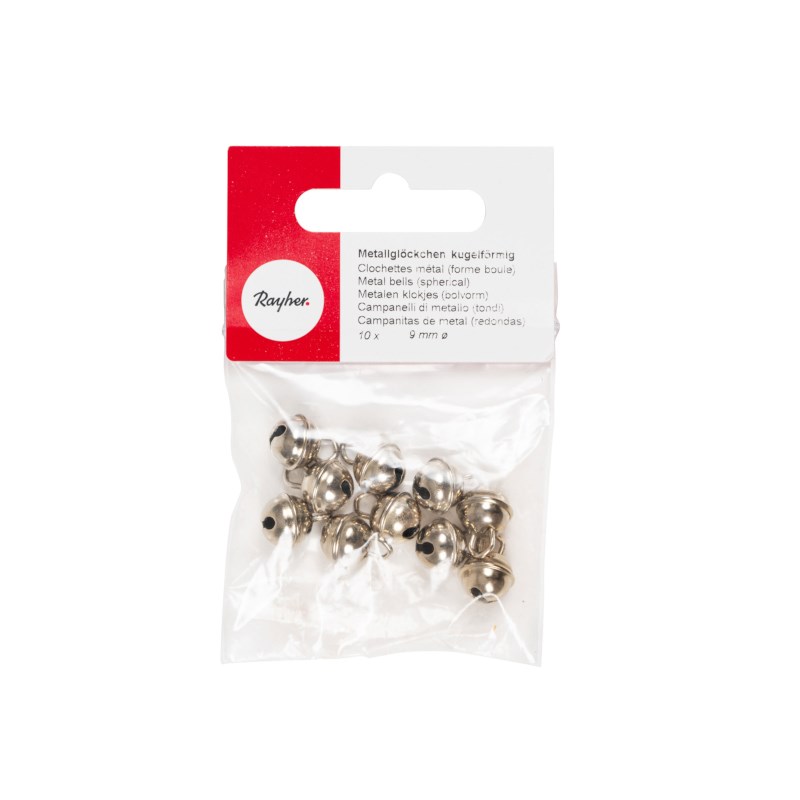 Belletjes | Rayher | Zilver | 9 mm | 10 stuks