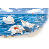 Vouwbladen waterproof vierkant | Folia | Wit | 20 x 20 cm | 20 vel | 65 grams		