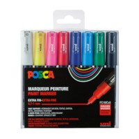 Verfstiften | Posca | PC 1M | Set 8 stuks