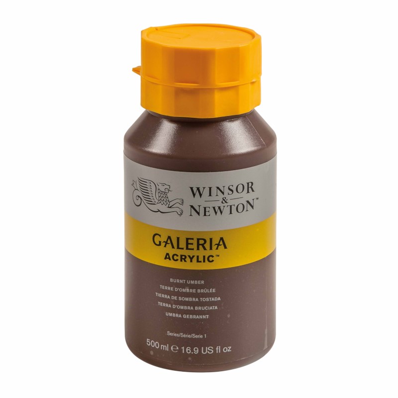 Acrylverf | Winsor & Newton Galeria | Burnt umber 076 | 500 ml