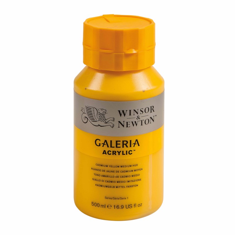 Acrylverf | Winsor & Newton Galeria | Cadmium yellow medium hue 120 | 500 ml