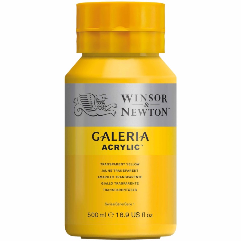 Acrylverf | Winsor & Newton Galeria | Transparant yellow 653 | 500 ml