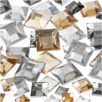 Strassstenen | Vierkant | 6, 9, 12 mm | Zilver