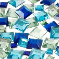 Strass stenen | Vierkant | 6, 9, 12 mm | Blauw