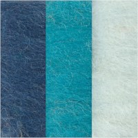 Wolvilten l Gekaarde wol | Blauw | 3 x 10 gram