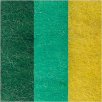 Wolvilten l Gekaarde wol | Groen/turquoise | 3 x 10 gram