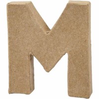 Papier-maché letter | M | Klein