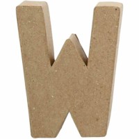 Papier-maché letter | W | Klein