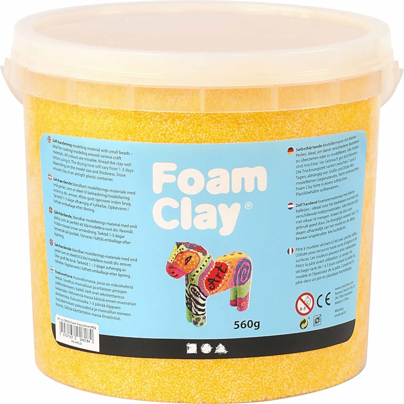 Zelfdrogende klei | Foam Clay | Geel | 560 gram