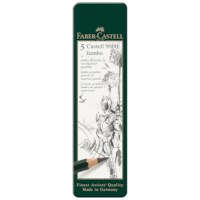 Tekenpotloden grafiet | Faber Castell | 9000 Jumbo | 5 stuks
