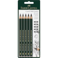 Tekenpotloden grafiet | Faber Castell | 9000 Jumbo | Blister 5 stuks