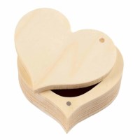 Houten doos | Hartvorm | Triplex | 9 x 4 cm