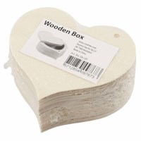 Houten doos | Hartvorm | Triplex | 9 x 4 cm