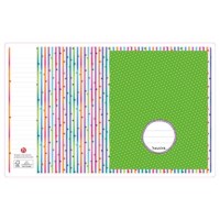 Schrift - vrolijke dots | Heutink | 16,5 x 21 cm | Liniatuur 24 lijnen | Per stuk