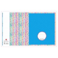 Schrift - vrolijke dots | Heutink | 16,5 x 21 cm | Liniatuur 24 lijnen | Per stuk