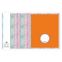 Schrift - vrolijke dots | Heutink | 16,5 x 21 cm | Liniatuur 24 lijnen | Per stuk