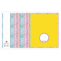 Schrift - vrolijke dots | Heutink | 16,5 x 21 cm | Liniatuur 24 lijnen | Per stuk